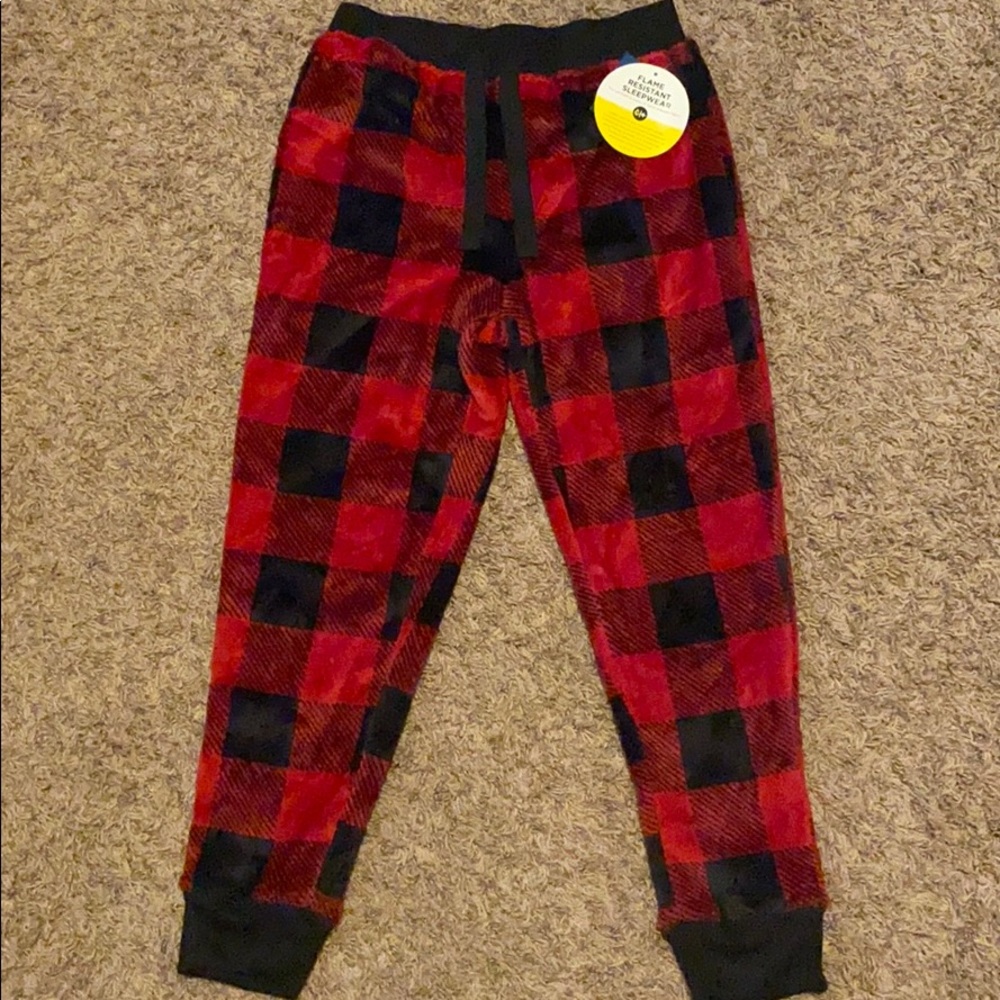 Red and Black Plaid Pajama Pants. New w/ tags.